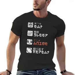 Men's Polos Eat Sleep Anime Repeat Pattern T-Shirt T Shirt Man Mens Graphic T-shirts Pack