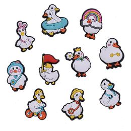Anime charms wholesale childhood memories ducks animal funny gift cartoon charms shoe accessories pvc decoration buckle soft rubber clog charms