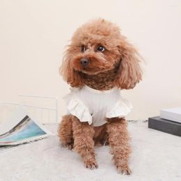 Dog Apparel Cat Vest Round Neck Eye-catching Decorative Pet Summer Bowknot Shirt Clothes T-shirt Supplies