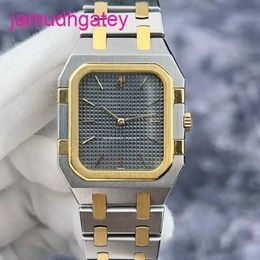 Lastest AP Wrist Watch Womens Watch 18K/Fine Steel Material Quartz Movement Dark Grey dial Gold Watch