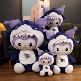 Cartoon new shark transformation Lomi plush toy doll shark doll pillow grab machine doll wholesale