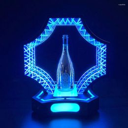 Party Decoration Polygon LED Bottle Presenter Nightclub Vip Champagne Wine Glorifier Display Stand Rack For Decor