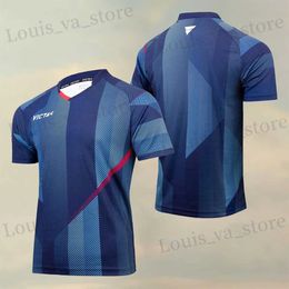 Men's T-Shirts 2024 new mens fine ultra-thin sht hydrogen badminton wear mens sports short slve breathable tennis sportswear T240419