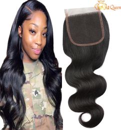 Body wave hair closurue 4x4 lace closure 4 or 5 pcs brazilian body wave human hair lace closure9277340