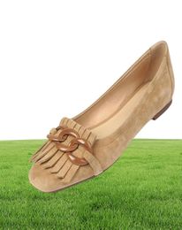 Tassel Fringe Sheepskin Mary Jane Shoes Flat heel Lady Work Office Shoes Soft heel Loafers Driving Boats Women2429766