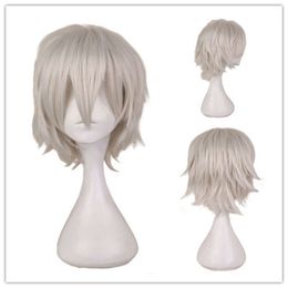 human curly wigs Cosplay animation wig universal Colour Harajuku anti curling mens short hair anti curling styling