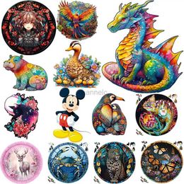 3D Puzzles 300 PCS Wooden Animal Jigsaw Puzzle horse DIY Wooden Puzzles For Adults Kids Interactive Games Birthday Gifts Wooden Puzzles 240419 S2451634