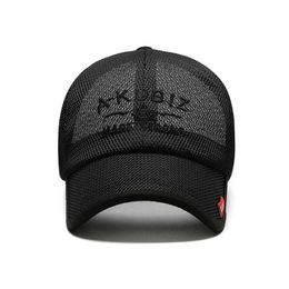 Ball Caps Mens Summer Mesh Breathable Baseball Cap Outdoor Quick Dry Sport Fishing Visor Sun Hats Man Male Solid Colour Snapback Caps