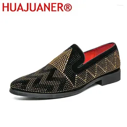 Casual Shoes Loafers Men 2024 Autumn Fashion Punk Classic Driving Footwear Formal Dress Spike Big Size 38-47