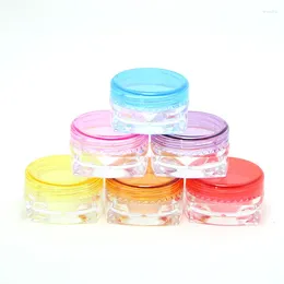 Storage Bottles 30pcs 3g 5g Empty Travel Plastic Square Cosmetic Jars Skin Care Container Bottle Face Cream Sample Vials Pot Nail Art Lip