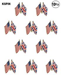 USA United Kingdom Lapel Pin Flag badge Brooch Pins Badges01519478