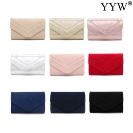 Bags YYW Woman Clutch Bag Simple Designer Wedding Clutch Evening Bag Elegant Party Purse Female Chain Shoulder Bag Winter Sac A Main