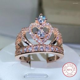 Cluster Rings Selling Fancy Crown Women Ring Anniversary Girl Gift Elegant Female Dance Party Trendy Jewellery Wholesale