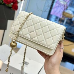 designer saddle bag tote channelism Leisure Leather Golden Ball WOC Classic Wealthy Bag Wind Sheepskin Lingge Chain Crossbody Womens Bag