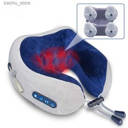 Electric massagers Rechargeable neck massager U-shaped pillow multifunctional portable shoulder massager outdoor car relaxation massage Y240425