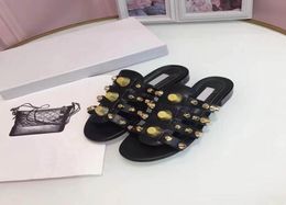 Designer slipper Gear bottoms women striped sandals causal Nonslip summer huaraches flip flops SIZE35405303837