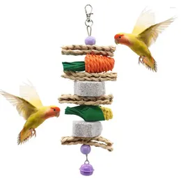 Other Bird Supplies Parrot Foraging Toys Biting Natural Braided Carrots With Molar Stone Cuttlefish Bone Entertainment Toy