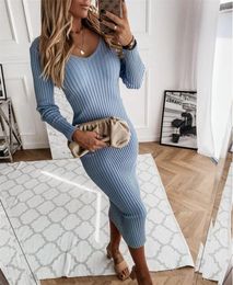 Casual Dresses 2024 Spring Women's Long Dress White V-neck Sleeve Whorl Loose Female Elegant Sexy Trendy Ladies Clothes