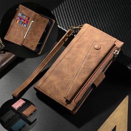 Wallets Handbag Wallet Case for Google Pixel 6 Pro 7 Zipper Card Slot Magnetic Vegan Leather Phone Cover Funda Pixel 6