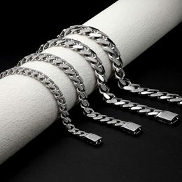 Customised 9K 14K White Gold Moissanite Lab Diamond Iced Out Hip Pop Jewellery Miami Cuban Link Chain Bracelet For M