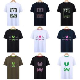 Psychological Bunny Shirts Designer Mens T-shirt Fashion Usa High Street Short Sleeve Psyco Rabbit Clothing Streetwear G5yy
