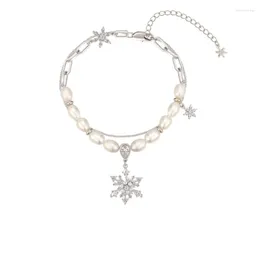 Link Bracelets Snow Fairy Series Freshwater Pearl Bracelet