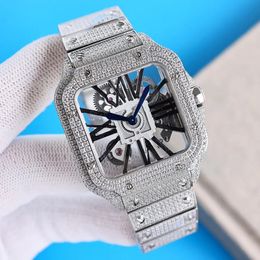 Orologio da uomo Diamond Case Diamond in acciaio inossidabile Orologi con orologio da polso al quarzo elettronico a basso prezzo