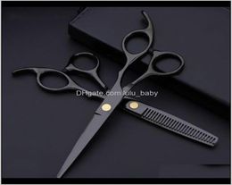 Costway Professional 440 Steel 6 Inch Black Set Cutting Barber Salon Haircut Thinning Shears Hairdressing Fe2Xt Bthyb7552007