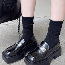 Dress Shoes Mid Heels Marie Jane Sandals Platform Trend Women Square Toe 2024 Autumn Fashion Lolita Casual Walking Zapatos