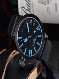 2021 three stitches white Black Case Mens watch Sports 50mm Big Boat Classic quartz U Watches luxury wristwatches fashion Rubber s6287419