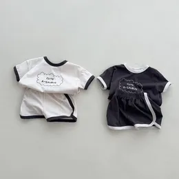 Clothing Sets 2024 Summer Baby Letter Print Short Sleeve T Shirts And Shorts Two Piece Clothes Cotton Toddler Boys Girls Casual Outfits