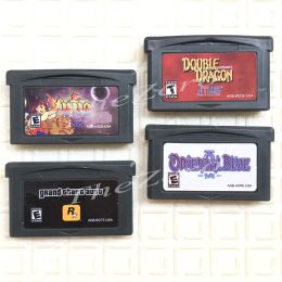 Cards Lufia Grand Theft Auto Double Dragon Oriental Blue Video Game Cartridge Console Card for 32 Bit Handheld Player USA Version