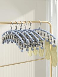 Kitchen Storage Stainless Steel Sock Clip Multiple Clips Windproof And Traceless Household Underwear Drying Hanger Multifunctional