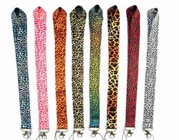 New 10 Pcs Leopard print Top Quality Universal Mobile Phone Strap Anime Cartoon Key Chain Neck Lanyard Badge Holder Strap K0042520171