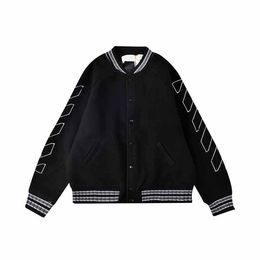 Street Mens Short Jacket 3D Sketch Line Arrow Metal Buckle Baseball Uniform Womens Terry Plus Velvet Sweater Hiphop Unisex Stand6646373