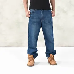 Men's Jeans Mens Fashion Trend Autumn Winter Loose Hip Hop Large Skateboard Pants Baggy Full Length Denim Trousers