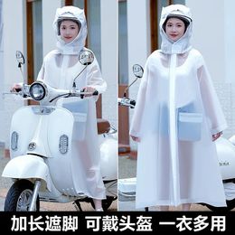 Raincoats Raincoat Extended Full Body Single Lady Men's Adjult Rainproof Electric Car Battery Poncho