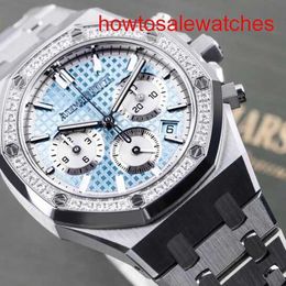 Womens AP Wrist Watch Royal Oak 26715ST Ice Blue Automatic Mechanical Dial With 38mm Precision Steel Timing Watch