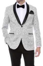 Tuxedos Gramercy Mens Silver Tapestry Super Slim Fit Groom Tuxedos 2016 Side Groomsmen Mens Wedding Prom Suits Custom Made (Jacket+Pants+T