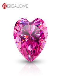 GIGAJEWE Pink Color Heart cut VVS1 moissanite diamond 034ct for jewelry making6642681