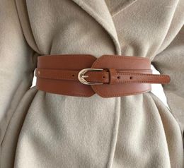 Belts 89cm Female Wide Elastic Waistband Oval Pin Buckle Belt For Women Cinch Waist Stretch Band Overcoat Dress Clothing DecorateB7609434