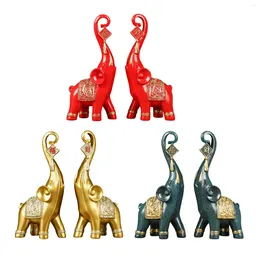 Decorative Figurines Elephant Statues Accent For Home Decoration Crafts Housewarming Gifts