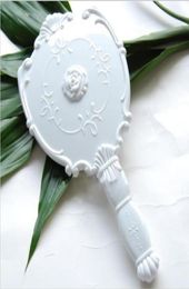 Big Size Vintage Rose Cosmetic Mirror Plastic Makeup Mirror Cute Girl Hand Make Up MD391 DROP 4801661