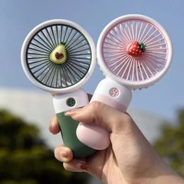 Mobile Phone Holder Small Fan Handheld USB Charging Mini Fruit Portable Office Student Electric Fan Manufacturer 240415