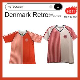 Tops&Tees Men's TShirts 86 87 Denmark t shirt ERIKSEN HOME RED AWAY WHITE 1986 1987 HOJBJERG CHRISTENSEN SKOV OLSEN BRAITHWAITE DOLBERG foo