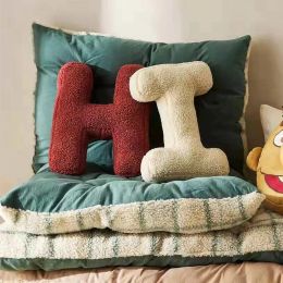 Cushions Plush Pillows Cushions INS Nordic 26 English Letters Throw Pillow DIY Name Bed Sofa Cushion Baby Sleep Toys Kids Room Decorations