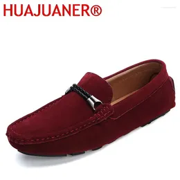 Casual Shoes Mens Genuine Leather Suede Flats Driving Loafers Male Footwear Soft Fashion Moccasins For Men Summer Sneakers