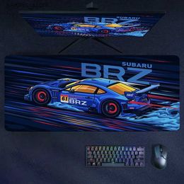 Mouse Pads Wrist Rests Sports Car Mouse Pad Super Coupe Illustratio Subaru Keyboard Mat Computer Deskmat Gamer Cabinet Carpet Mousepad Gaming Accessory Y240419