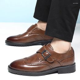 Dress Shoes 2024 Men Casual Breathable Leather Loafers Business Office For Driving Moccasins Comfortable Slip On Tassel Shoe