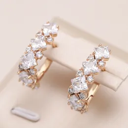 Dangle Earrings Kienl Full Natural Zircon Women's Long Earring 585 Rose Gold Color Vintage Bride Wedding Jewelry Luxury Design Gift 2024
